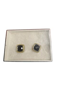 Two Tone Black Onyx Earrings